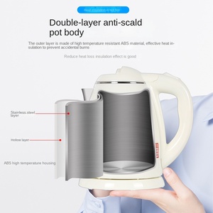 Bouilloire électrique sans fil en acier inoxydable 1,8 L 1200 W, contrôle numérique, classe d'efficacité énergétique, arrêt automatique, protection contre l'ébullition à sec - Product Image 4
