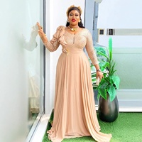 Robe de Soirée Modeste à Paillettes en Mousseline de Soie, Luxueuse et Élégante pour Dame, Belles Robes de Demoiselle d'Honneur Premium pour Femme K0836