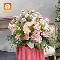 Sunwedding Vente en gros de boules de fleurs artificielles en soie pour centres de table de mariage, couleur personnalisée