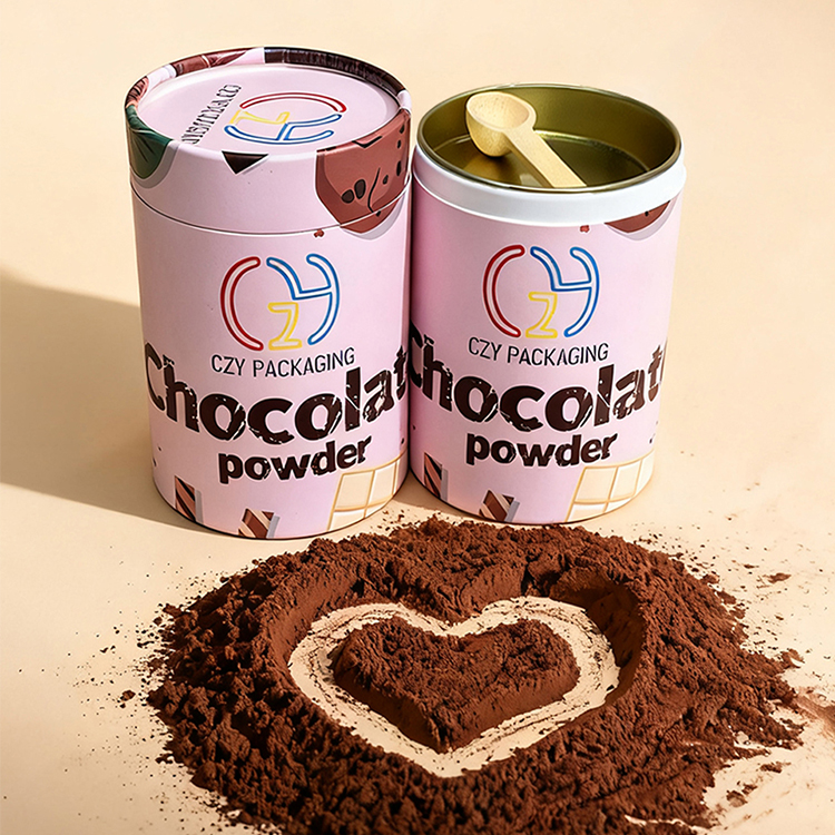 Custom Factory Prices Eco-friendly Food Grade Packaging Empaque Biodegrazables Para Collagen Chocolate Powder Paper Tube