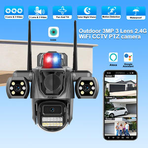 JOAREON Nuova Telecamera PTZ Wireless Smart ICSee 3MP per Esterni con Visione Notturna, 3 Lenti, Uso Domestico, WiFi 2.4G, Telecamera di Sicurezza CCTV - Product Image 2