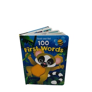 Usine écologique enfants animaux à couverture rigide toucher et sentir <span class=keywords><strong>100</strong></span> <span class=keywords><strong>premiers</strong></span> <span class=keywords><strong>mots</strong></span> livres de bord en gros impression de <span class=keywords><strong>livre</strong></span> personnalisée - Product Image 1