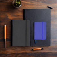 Carnet de notes a5 en cuir à couverture rigide avec logo personnalisé avec 100 feuilles lignées