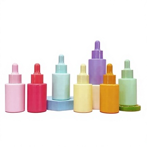 Wholesale Custom Logo Matte Pastel <b>Glass</b> Dropper <b>Bottles</b>, <b>Empty</b> Serum Essential Oil <b>Glass</b> <b>Bottles</b> with Matching Color Dropper Ca - Product Image 5