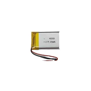 Wiederaufladbare Lithium-Ionen-Batterie 402030 3,7 V 300 mAh 042030 Li-Ionen-Polymerbatterie mit PCB und Verkabeln