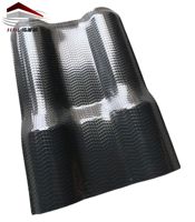 Tuile de toiture en résine synthétique PVC ASA de classe A+ de 3 mm d'épaisseur, couleur noir-gris, largeur effective de 1050 mm, 960 mm pour atelier et abri de voiture