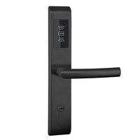 Serrure de porte de chambre d'hôtel en acier inoxydable HUNE, directement de l'usine, pour carte RFID, hôtel de villégiature, serrure européenne mince à mortaise