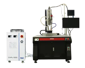 Máquina de solda a laser da fibra da w 1000w 1500w 2000w w w, braço do robô da soldagem automática