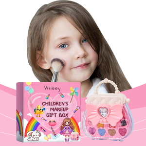 Wiieey confezione regalo trucco per bambini divertente gioco per ragazze con rossetto e ombretto per giocare e regalare regali - Product Image 2