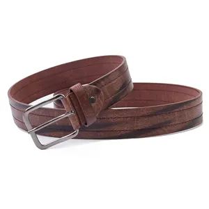 Ceinture en cuir personnalisée bon marché pour hommes, ceintures imprimées décontractées de luxe et de mode pour hommes