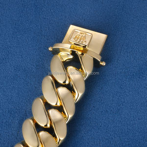 공장 사용자 정의 20MM 리얼 S925 실버 9k 10K 14k 18k 솔리드 채워진 화이트 골드 마이애미 쿠바 링크 체인 팔찌 - Product Image 6