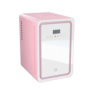 6-литровый мини-холодильник, портативный органайзер для ухода за кожей в общежитии, зеркальная дверь, светодиодный цифровой дисплей