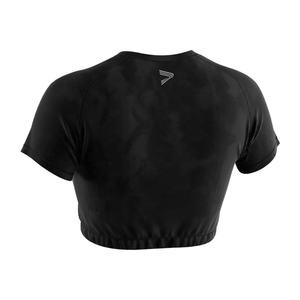 Oferta Caliente: Conjunto Deportivo de Camiseta y Pantalón Corto para Mujer, Ropa de Yoga y Gimnasio, Top Corto Atlético de Manga Corta - Product Image 2