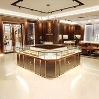 Komplett Montierte Neue Ladendesign-LED-Beleuchtung Schmuckvitrine mit Hochwertigem Glas für Einkaufszentren & Einzelhandelsgeschäfte