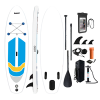 Planche à pagaie gonflable à position large (6 pouces d'épaisseur) avec sac de transport d'accessoires SUP de qualité supérieure Bateau debout pour jeunes et adultes