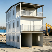 Maison conteneur préfabriquée détachable moderne et écologique, à structure en panneaux sandwich, facile à construire, prête à l'emploi, avec service personnalisé