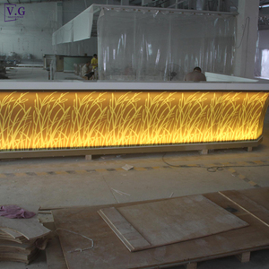 Barra de <span class=keywords><strong>Bar</strong></span> LED en Forma de L, Moderna, de Superficie Sólida y Vidrio Templado, para Uso en Bares y Restaurantes, con Garantía de 8-10 Años - Product Image 4