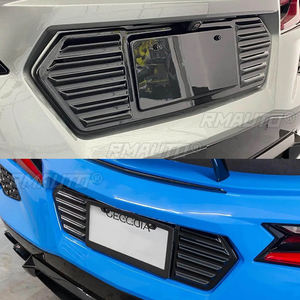Cadre de plaque d'immatriculation arrière pour Chevrolet Corvette C8 2020-2023, en ABS noir brillant, garniture de protection de plaque d'immatriculation arrière - Product Image 6