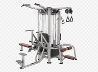 Nouvelle conception d'équipement de musculation en acier commercial, banc réglable, entraînement de force, multifonctionnel, luxe, 4 stations