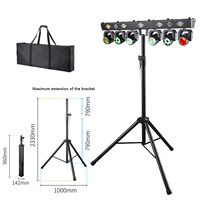 Projecteur mobile Reiz 120W à 6 têtes mobiles, effets RGB, stroboscope, Gobo, laser, Wash, Beam, contrôle DMX512, éclairage de scène pour DJ et discothèque