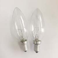 15W 25W 40W 60W lampes décoratives E12 ampoule de candélabres 120V C32 bougie en forme de pointe de flamme lustre ampoules à incandescence