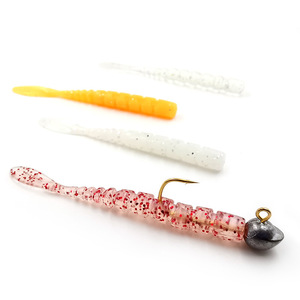 Señuelo de pesca de lubina con triple anzuelo de cabeza de plomo y cebo blando, 5 paquetes por caja - Product Image 4