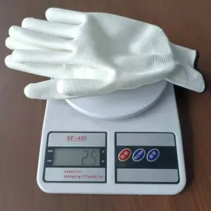 China Manufacturer Wholesale Anti Static White Nylon Pu Coated Hand Gloves Anti Slip Pu Nylon Gloves Pu Work Glove