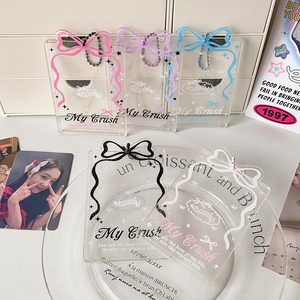 جديد Ins kpo طالب صورة بلاستيكية واضحة مع سلسلة مفاتيح مزدوجة الوجهين صلبة مدرسة معرف إطار الصورة إدراج - Product Image 3