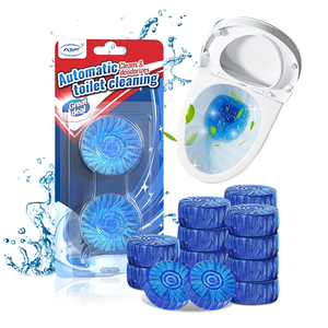 AJYF 2 pièces carte blister bloc de nettoyage de toilette dissolvant de bloc de toilette tablette de nettoyage de wc - Product Image 1