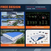 Nave Industrial Prefabricada de Acero Ligero, Duradera, para Almacenamiento Comercial, Logística y Uso Agrícola