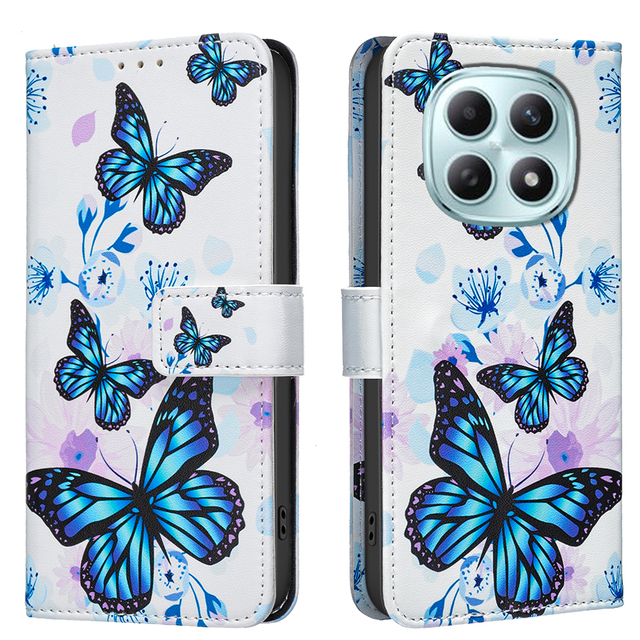 Fashion Printed Phone Case Cover For Xiaomi Redmi Note 15 5G/15 Pro 5G/15 Pro +5G Flower Butterfly Wallet Leather phone Case