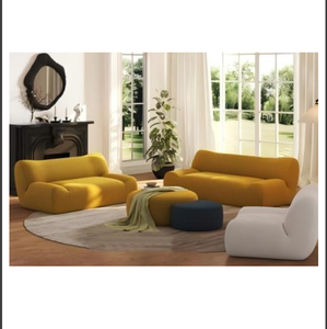 Sofá Modular de Tela de Pana Multifuncional en Forma de L, Comprimido, Blanco, Completamente de Esponja, en Oferta - Product Image 3