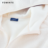 Veste Sherpa d'hiver pour homme, veste en polaire à capuche chaude, fermeture éclair intégrale, manteau décontracté d'extérieur, logo personnalisé brodé, couleur unie, OEM