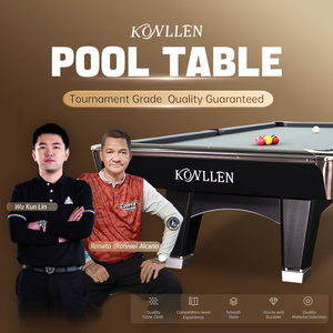 KONLLEN Custom 9FT American 9 Ball Pool <b>Table</b>, 3-Piece 25mm High Density Slate, Tournament Pro Speed Cloth for Club & Home KL 2- - Product Image 3