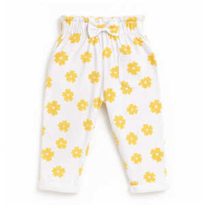Pantalones de lana de rizo informales para niñas de alta calidad OEM ODM, ropa infantil con estampado completo y tejido de punto - Product Image 3