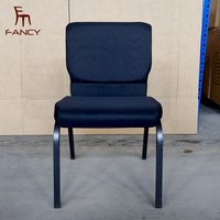 Vente directe d'usine de chaises d'église durables en métal Mobilier de théâtre empilable pour auditoriums et gymnases OEM disponible