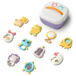 <span class=keywords><strong>Tumama</strong></span> Kids - Set de regalo de sonajeros y mordedores de silicona TPE suave para bebés recién nacidos, juguetes de sonajero de ganchillo económicos para bebés - Product Image 6