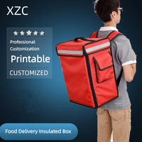 Isolierter Essenslieferungs-Rucksack Mahlzeiten-Tragetasche Geräte-Reinigungstasche Großvolumige Pizzabox XZC-6001 >6L