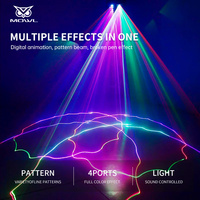 Laser Stroboscopique DMX RGB à Quatre Têtes Double Couche 4 Yeux pour Spectacles Disco, DJ, KTV et Clubs de Nuit
