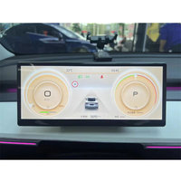 Layar Dashboard Baru DOS untuk Tesla Model 3 Y Mendukung Wireless Carplay & Android Auto Monitor Titik Buta Kamera Opsional
