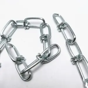 DIN5686 Verzinkt Geknoopt Link Chain 2.5Mm Weldless Keten Voor Dier Ketting