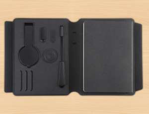 2025 Customized Notebook Power Bank <b>Notepad</b> with Wireless Charger and USB Flash with LED logo and Book Lamp for Corporate Gifts - Product Image 3