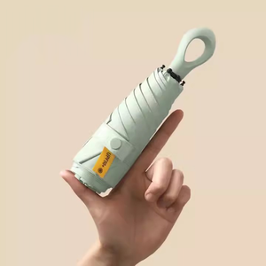 Custom Logo Ultralight Mini Portable Five-Folding Ring Sunblock Umbrella Windproof Foldable Outdoor Business Camping Gifts