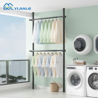 YIJIALE Étagère de rangement en acier au carbone inoxydable, séchoir robuste du sol au plafond, séchoirs d'intérieur