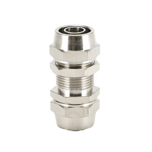 Pneumatic Quick-Connect Copper Straight Connector KLU/PU-46810121416mm <b>Lock</b> Nut Brass Air <b>Hose</b> Connection Plate Accessory - Product Image 3