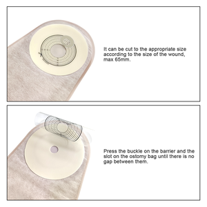 Sigara dokuma tek parça 15mm-65mm kesme-fit Ostomy çanta <span class=keywords><strong>Ileostomy</strong></span> Stoma bakım için kelepçe kapatma ile Drainable torbalar - Product Image 3