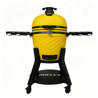 AUPLEX Barbecue Kamado en Céramique Premium de 22 Pouces, Grill à Charbon de Bois, Fumoir, Barbecue Extérieur pour la Famille