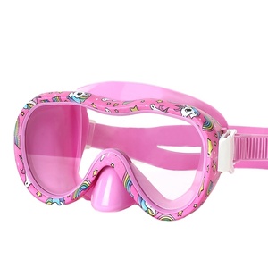 ชุดดำน้ำสำหรับเด็กแบบยูนิเซ็กซ์ หน้ากากดำน้ำ PVC เลนส์กระจกนิรภัย ลายสีสันสดใส ยี่ห้อ WAVE รุ่น M-1415W สำหรับดำน้ำตื้น - Product Image 1