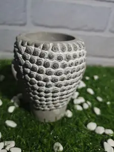 Bougeoir à tête de bouddha moderne, vase de bougie de bouddha en béton de luxe, bocaux de bougie en ciment vide