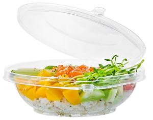 Bol à salade en plastique jetable de 16oz, résistance supérieure, sans déchirure, inviolable, à clapet, à emporter, boîte en plastique - Product Image 3